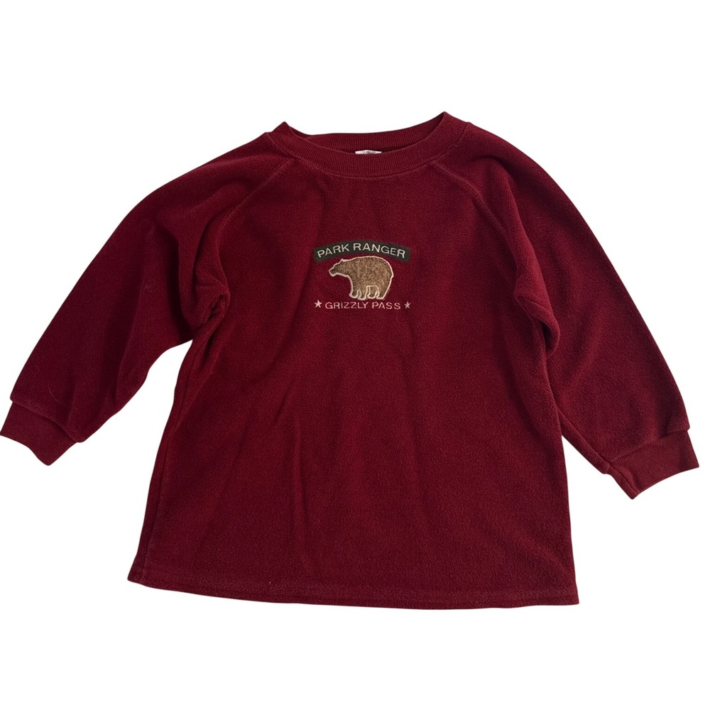 Vintage 90s Healthtex boys national park rangers grizzly pullover sweatshirt 4T